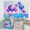 Designart - Colourful Ornamental Trees I - Modern Canvas Wall Art Print